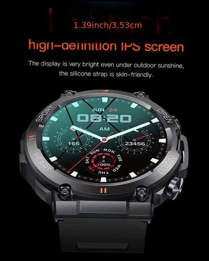 K56Pro Smart Watch for Men Heart Rate Blood Bluetooth Sport 400Mah Long Standby 1.39 Inch 360*360 HD Screen Outdoors Smartwatch