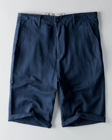 Designer New Linen Shorts Men Casual Beach Short Men Brand Wild Leisure Solid Cargo Shorts for Men Bermuda Masculina Bermudas