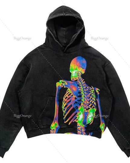 Harajuku Oversized Letter Print Streetwear High Quality Hoodie Vintage Streetwear Women Sweatshirt Goth Jacket Y2K Hoodies Women