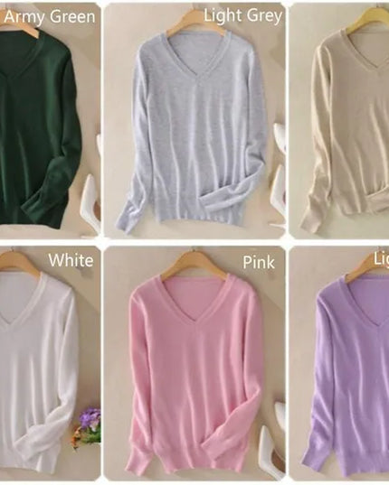 Plus Size S-XXXL Women Wool Pure Cashmere Sweater Pull Femme Long Sleeve Women Knitting Sweaters Pullovers 18 Colors