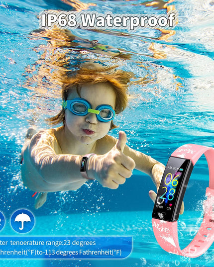 Kids Watch Fitness Tracker, Fitness Watches for Kids, Activity Tracker with Pedometers, Stopwatch, IP68 Waterproof, 11 Sport Modes Smart Watch for Kids Age 6-16 Years Old