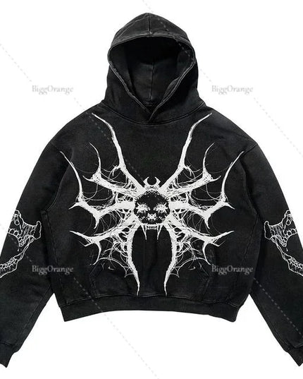 Harajuku Oversized Letter Print Streetwear High Quality Hoodie Vintage Streetwear Women Sweatshirt Goth Jacket Y2K Hoodies Women