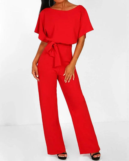 Elegant Overall Short Sleeve Jumpsuit