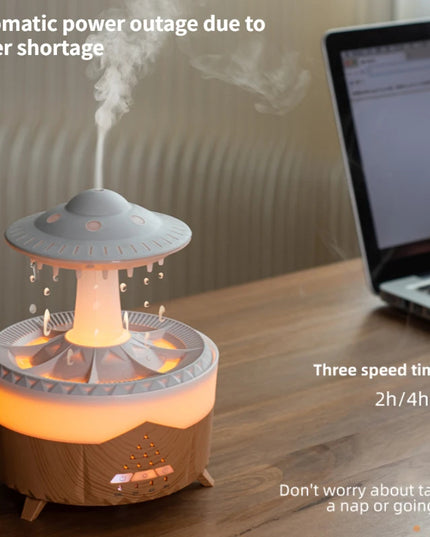 New UFO Raindrop Humidifier Water Drop Air Humidifier USB Aromatherapy Essential Oils Aroma Air Diffuser Household Mist Maker Home Decor