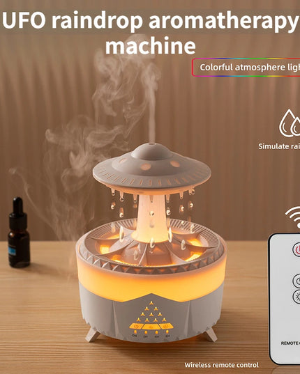 New UFO Raindrop Humidifier Water Drop Air Humidifier USB Aromatherapy Essential Oils Aroma Air Diffuser Household Mist Maker Home Decor