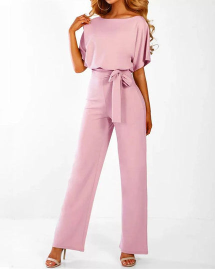 Elegant Overall Short Sleeve Jumpsuit