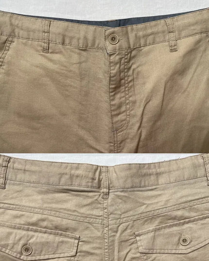 Designer New Linen Shorts Men Casual Beach Short Men Brand Wild Leisure Solid Cargo Shorts for Men Bermuda Masculina Bermudas