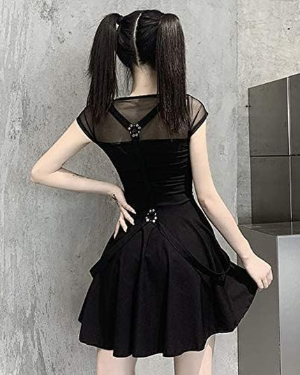 Women'S Black Dresses for Women Cute Alt Lolita Dress Night Out Outfit Curvy Dresses Aesthetic Cheap Lolita Dress