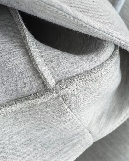 Winter New Women'S Zipper Hoodie High Street Unisex Style Double Pockets Oversize Loose Sweatshirts Outerwear Top