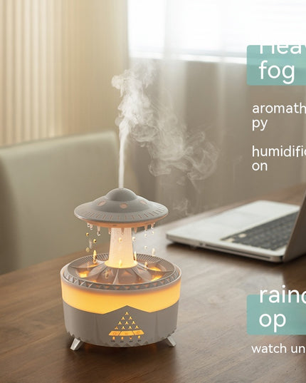 New UFO Raindrop Humidifier Water Drop Air Humidifier USB Aromatherapy Essential Oils Aroma Air Diffuser Household Mist Maker Home Decor