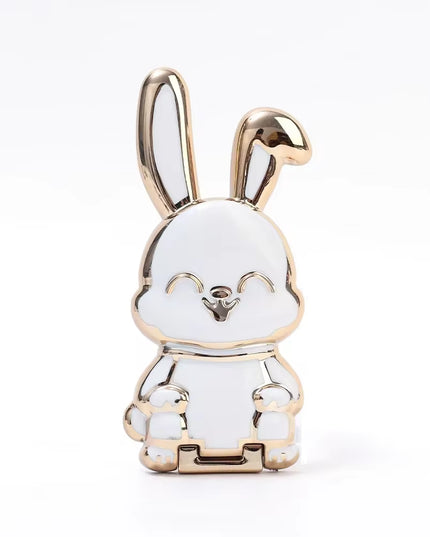 Finger Ring Phone Holder Desktop Ultra-Thin Cartoon Rabbit Phone Stand Foldable Buckle Adhesive Pull Rod Support Frame