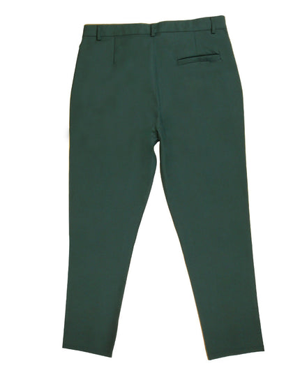 Men'S Double Fold Line Solid Color Casual Suit Pants