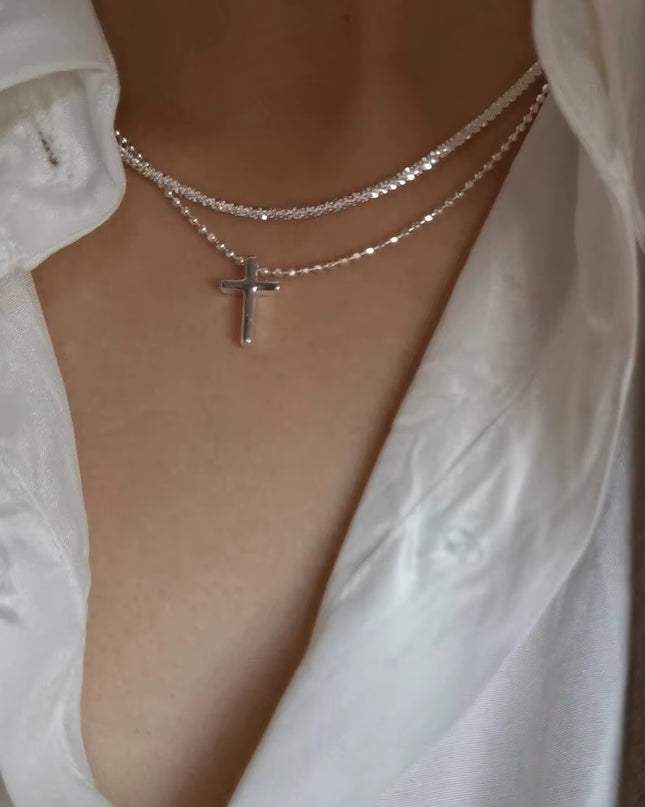 Silver Color Sparkling Necklace for Women Trendy Clavicle Chain Choker Girls Korean Wedding Party Jewelry Accessories