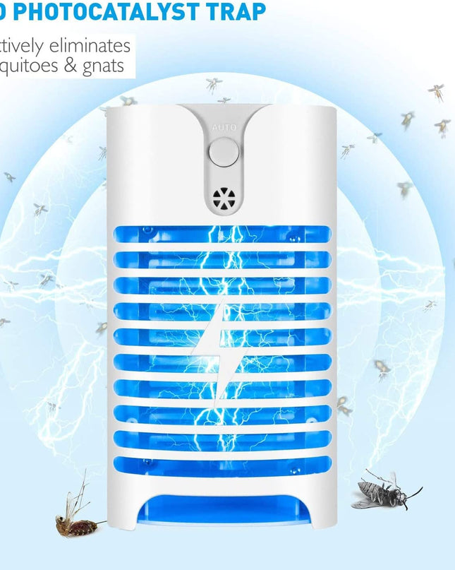 2 Pack Bug Zapper Mosquito Zapper, Elec-Tric Mosquito Fruit Fly Gnat Mosquito Kill-Er Lamp Eliminates Flying Pests Fly Insect Trap Indoor Plug in Night Light for Home