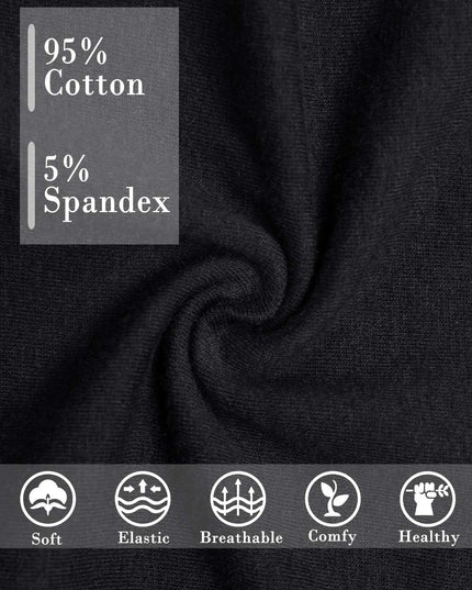 Women'S Underwear Cotton High Waist Briefs Full Coverage Soft Breathable Ladies Pantie