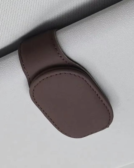 Universal Car Auto Sun Visor Eyeglass Hanger Clip Leather Glasses Holder Magnetic Multi-Function Automobile Accessories Storage