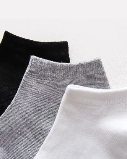 10 Pairs Men'S Polyester Boat Socks New Style Black White Grey Business Men Stockings Soft Breathable Summer for Male