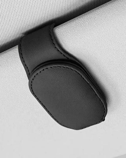Universal Car Auto Sun Visor Eyeglass Hanger Clip Leather Glasses Holder Magnetic Multi-Function Automobile Accessories Storage