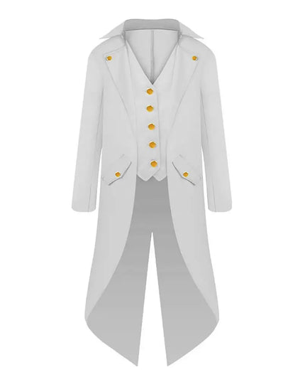 Joker Costume for Men Pirate Jacket Men Steampunk Coat Tailcoat Lightweight for Halloween Photos Vampires Boys Aged 6-14 Kids