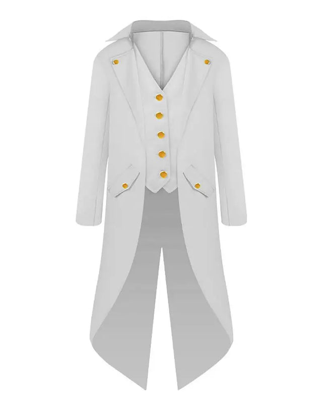 Joker Costume for Men Pirate Jacket Men Steampunk Coat Tailcoat Lightweight for Halloween Photos Vampires Boys Aged 6-14 Kids