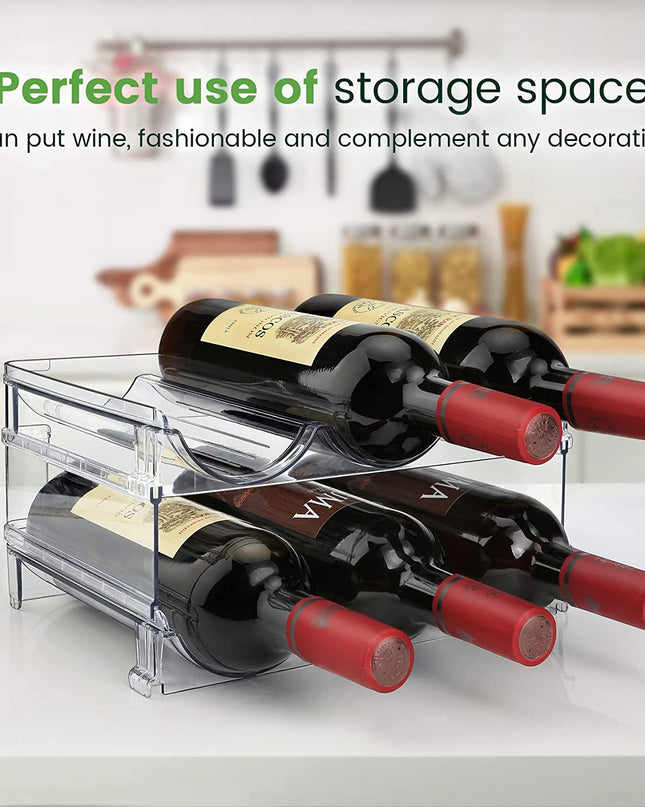Water Bottle Organizer for Cabinet, Water Bottle Storage Organizer, 2 Packs Water Bottle Storage Rack, Water Bottle Holder for Cabinet, Stackable Water Bottle Storage Rack