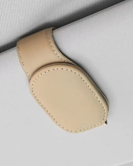 Universal Car Auto Sun Visor Eyeglass Hanger Clip Leather Glasses Holder Magnetic Multi-Function Automobile Accessories Storage