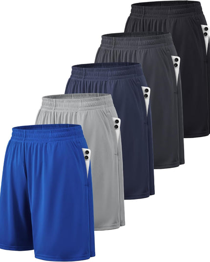 Athletic Shorts for Men with Pockets and Elastic Waistband Quick Dry Activewear