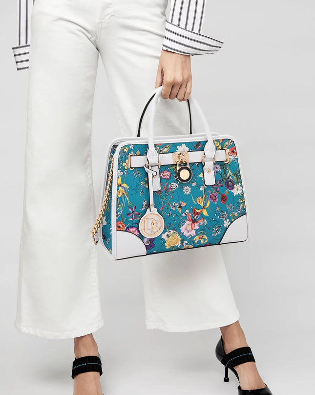 Women Structured Handbags Top Handle Satchel Purse Shoulder Bag Briefcase Hobo Bag Set 2Pcs