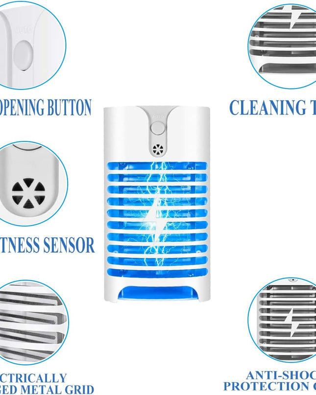 2 Pack Bug Zapper Mosquito Zapper, Elec-Tric Mosquito Fruit Fly Gnat Mosquito Kill-Er Lamp Eliminates Flying Pests Fly Insect Trap Indoor Plug in Night Light for Home