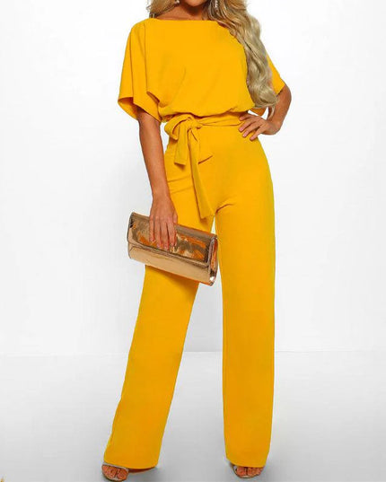 Elegant Overall Short Sleeve Jumpsuit