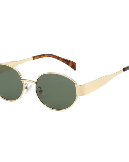 2024 Steampunk Sunglasses Retro Women'S Oval Sunglasses Fashion Women'S Classic Retro Small Metal Brand Glasses UV400