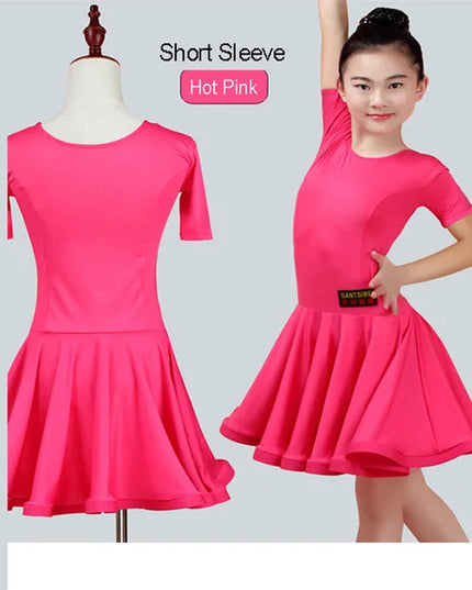 New Girls Ballroom Dancing Waltz Tango Dress Kids Salsa Bachata Latin Dance Costume Latin Dancing Clothes for Sale