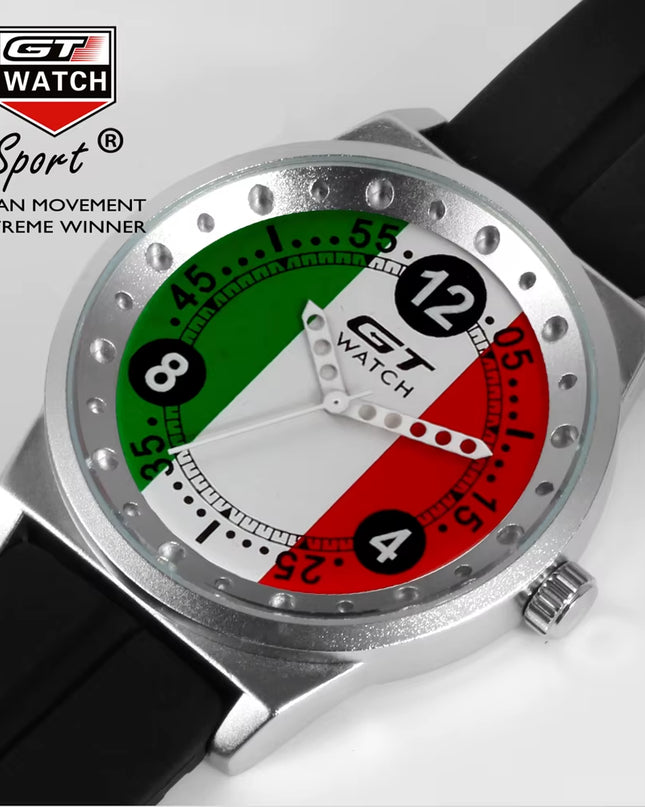 GT Watch Men Italy Flag F1 Sport Watch Mens Watches Top Brand Luxury Men'S Watch Clock Reloj Hombre Erkek Kol Saati Relogio