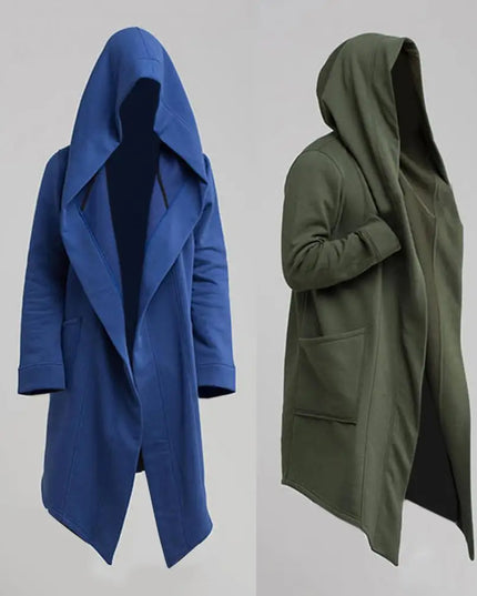 Fashion Hoodie Mens Leisure Cool Long Men Jacket Long Sleeve for Filming Men Jacket Costume Mantle Hoodies Jacket Cloak Coats