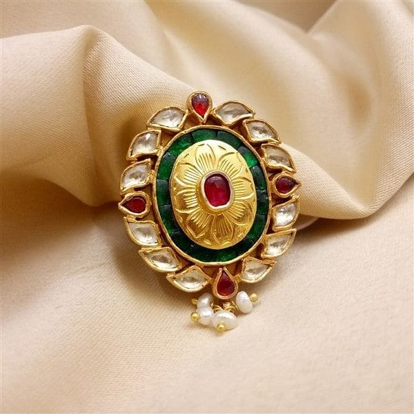 Kundan Oval Ring-0