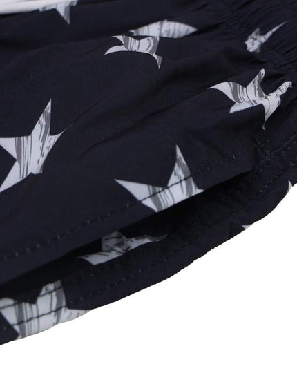 Quick Drying Swim Trunks Men 7'' Beach Swimming Shorts Bathing Suit Striped Swimwear Board Shorts with Pockets