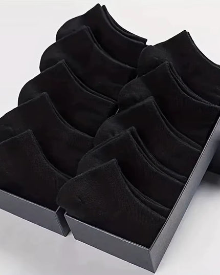 10/20/40 Pairs Men'S Boat Socks Business Sport Sweat Absorption Mature Summer Autumn Solid Color Versatile Ankle Socks