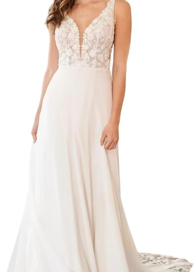 Lace Beach Wedding Dresses for Bride 2025 Mermaid Long Bridal Gowns Boho Wedding Gowns for Women