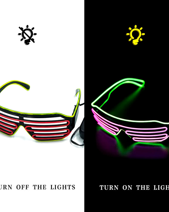 Glowing Glasses LED Gafas Luminous Bril Neon Christmas Glow Sunglasses Flashing Light Glass for Party Supplies Prop Costumes New