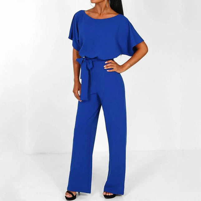 Elegant Overall Short Sleeve Jumpsuit