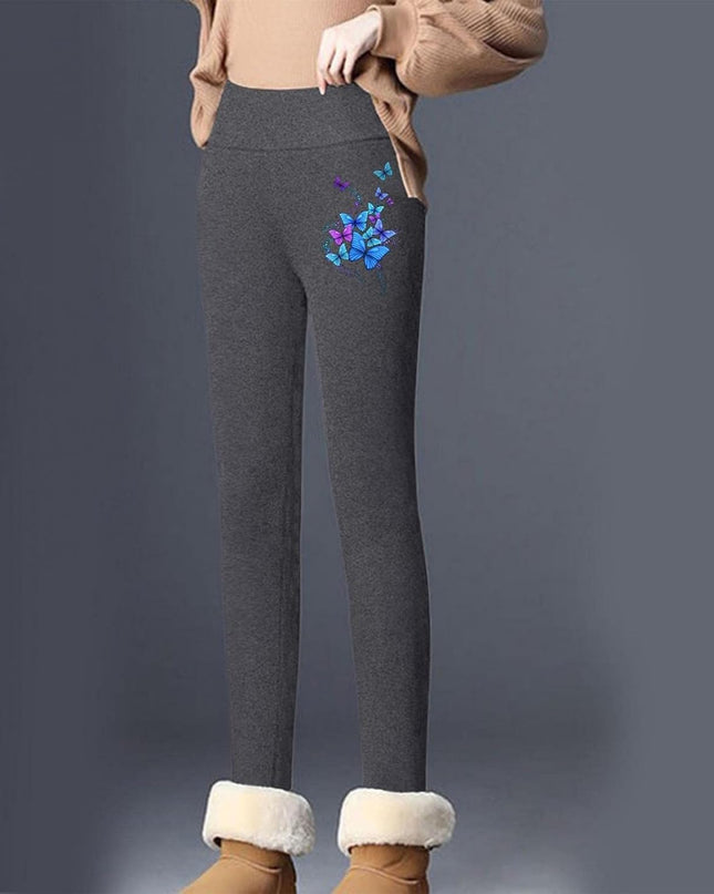 Winter Leggings for Women plus Size, Fleece Lined Leggings Women Thick High Waisted Winter Warm Leggings Gray