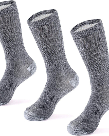 Merino Wool Hiking Socks for Men and Women – 3 Pairs Midweight Cushioned – Warm N Breathable