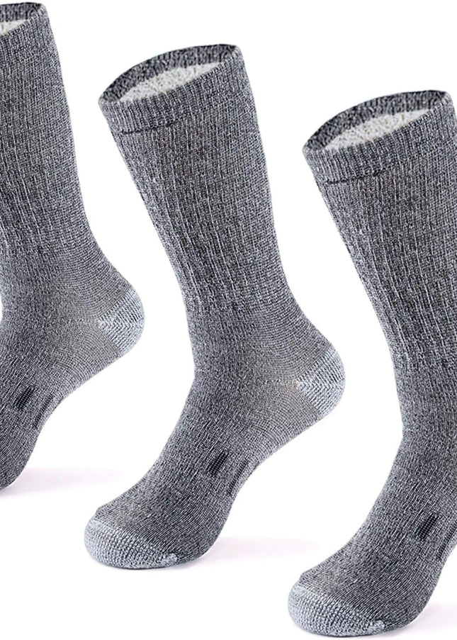 Merino Wool Hiking Socks for Men and Women – 3 Pairs Midweight Cushioned – Warm N Breathable