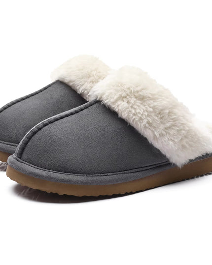 Fluffy Winter Slippers for Women Furry Fuzzy Home Shoes Faux Fur House Plush Slippers Indoor Warm Comfy Mute Flats Slide