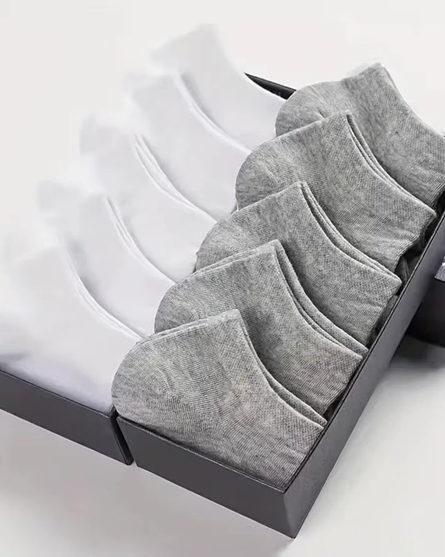 10/20/40 Pairs Men'S Boat Socks Business Sport Sweat Absorption Mature Summer Autumn Solid Color Versatile Ankle Socks
