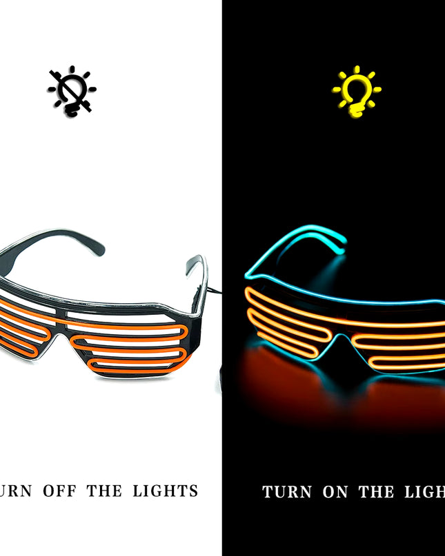 Glowing Glasses LED Gafas Luminous Bril Neon Christmas Glow Sunglasses Flashing Light Glass for Party Supplies Prop Costumes New
