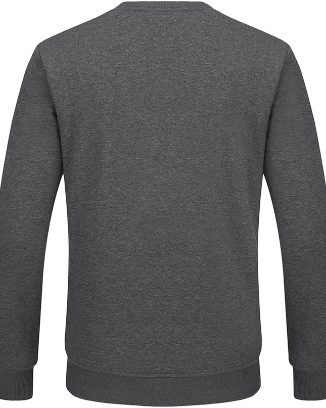 Men'S Fleece Sweatshirts Warm Sherpa Lined Heavy Thicken Underwear Winter Crewneck Pullover Tops Shirts