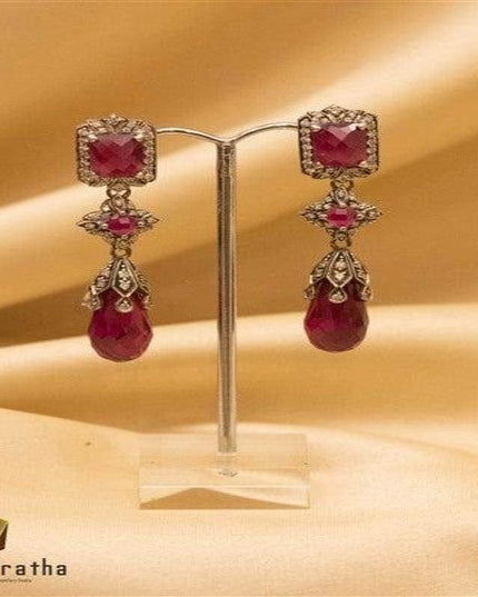 Diamond -Ruby Earrings-1