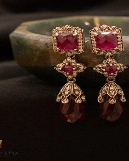Diamond -Ruby Earrings-0