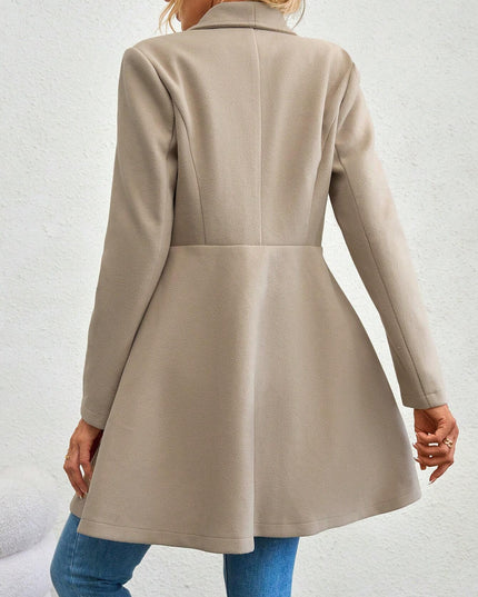 Chiquease Waterfall Collar Double Button Overcoat